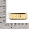 Brass Micro Pave Clear Cubic Zirconia Connector Charms CU-CBA30E8-01G-A-4
