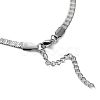 Non-Tarnish 201 Stainless Steel Herringbone Chain Necklaces NJEW-P282-01P-4