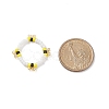 Glass Seed Beads Stretch Finger Rings for Women RJEW-JR00519-4