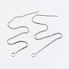 Brass Stud Earring Findings KK-K220-01A-P-1