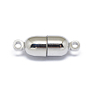 Rack Plating Brass Magnetic Clasps with Loops X-KK-F801-05-P-2