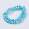 Natural Yellow Jade Beads Strands X-G-G598-8mm-YXS-28-2