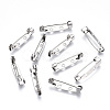 Tarnish Resistant 201 Stainless Steel Brooch Pin Back Safety Catch Bar Pins STAS-S117-021C-1