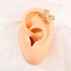 Brass Micro Pave Clear Cubic Zirconia Cuff Earrings EJEW-D328-02G-03-3