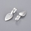 Tibetan Style Alloy Glue-on Flat Pad Bails X-TIBEP-AB3348Y-S-3