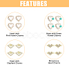 32Pcs 4 Styles Alloy Crystal Rhinestone Connector Charms FIND-DC0003-53-4