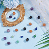50Pcs 5 Styles Nuggets Natural Red Aventurine & Green Aventurine & Amethyst & Obsidian & Lapis Lazuli Charms PALLOY-HY00026-4