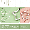 CHGCRAFT 50Pcs 5 Style Iron Keychain Clasps FIND-CA0003-95-6