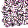 Imitation Leather Cabochons WOVE-S118-19B-1