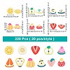 220Pcs 11 Styles Handmade Polymer Clay Cabochons CLAY-AR0001-08-2