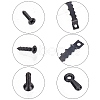 120Sets 3 Style Iron Picture Frame Turn Button AJEW-GF0004-47-4