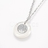 Brass Real Platinum Plated Cable Chains Pendant Necklaces NJEW-JN02259-05-2