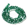 Transparent Electroplate Glass Beads Strands GLAA-F029-2mm-A10-2