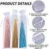 100Pcs Rectangle Mesh Polyester Gift Bags ABAG-GF0001-33-6
