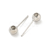 Brass Stud Earring Findings KK-G518-01P-3