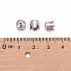 Platinum Iron Flower Bead Caps X-IFIN-015Y-N-2