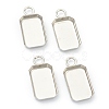 Non-Tarnish 201 Stainless Steel Pendant Cabochon Settings X-STAS-H143-31P-1
