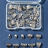 40Pcs 10 Styles Tibetan Style Alloy & CCB Plastic Tube Bails FIND-FS0002-41-7