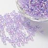 Bicone AB Color Plated Eco-Friendly Transparent Acrylic Beads X-TACR-A003-4mm-20-1