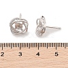 925 Sterling Silver Micro Pave Cubic Zirconia Earring Settings Findings STER-B003-28P-3