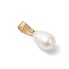 Natural Cultured Freshwater Pearl Rice Charms X-PALLOY-JF04823-4