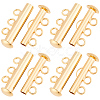 6Pcs Brass Slide Lock Clasps KK-BBC0027-58B-7