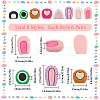 48 Pairs 8 Styles Cute Opaque Resin Cabochons RESI-SC0003-08-2
