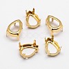 Flat Teardrop Brass Sew on Prong Settings KK-N0084-02G-10x14-1