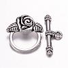 Tibetan Style Rose Toggle Clasps for Valentine's Jewelry Making X-LF0026Y-NF-1