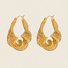 Twist 304 Stainless Steel Hoop Earrings JE2678-1-1