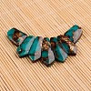 Assembled Dyed Synthetic Imperial Jasper and Bronzite Pendants G-E327-01D-1