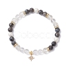 Brass Micro Pave Cubic Zirconia Charm Bracelets BJEW-JB12230-03-2