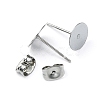 100Pcs 304 Stainless Steel Stud Earring Findings STAS-YW0001-43C-3