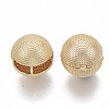 Brass Ball Clip-on Earrings KK-T050-051G-NF-2
