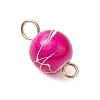 Spray Painted Drawbench Acrylic Round Connector Charms PALLOY-JF03327-4