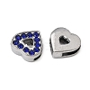 Alloy with Rhinestone Slide Charms RB-NH0002-06P-2