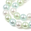 Baking Paint Pearlized Glass Pearl Round Bead Strands PEAR-H019-02C-08-3