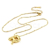 Ion Plating(IP) Initial Letter 304 Stainless Steel Pendant Necklace NJEW-R265-05G-R-2