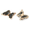 Brass Pave Faceted Glass Connector Charms FIND-Z020-04V-2