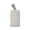 Non-Tarnish 304 Stainless Steel Stamping Blank Tag Pendants STAS-B053-03P-1
