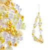150 Pieces Random Rose Acrylic Beads Bear Pastel Spacer Beads Butterfly Loose Beads for Jewelry Keychain Phone Lanyard Making JX543B-1