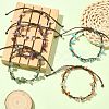 5Pcs 5 Style Natural & Synthetic Mixed Gemstone Chips Braided Bead Bracelets Set BJEW-TA00348-5
