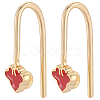 20Pcs Brass Earring Hooks KK-BBC0018-68-1