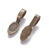 Tibetan Style Alloy Glue-on Flat Pad Bails K0P9R071-1