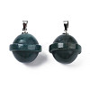 Natural Indian Agate Pendants PORC-T132-053B-2