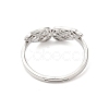 Non-Tarnish 304 Stainless Steel Hollow Wings Adjustable Ring for Women RJEW-L107-033P-3