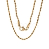 Trendy Men's 304 Stainless Steel Rope Chain Necklaces NJEW-M072-F-01-1
