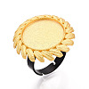 Adjustable Alloy & Iron Bezel Cup Ring Base with Rotatable Tray MAK-T012-11G-1