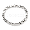 304 Stainless Steel Link Chain Bracelets BJEW-H618-10P-1