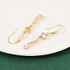 Brass Micro Pave Cubic Zirconia Teardrop Dangle Earrings EJEW-C156-03G-2